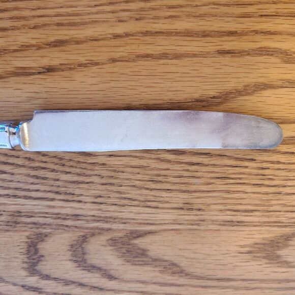 Oneida 1921 Community Grosvenor Silver-plate Solid 9.5" Dinner Knife Art Deco - Picture 4 of 15